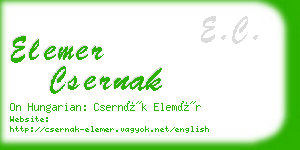 elemer csernak business card